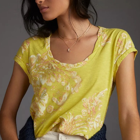 Anthropologie Pilcro Springtime Floral Tee - Picture 1 of 3